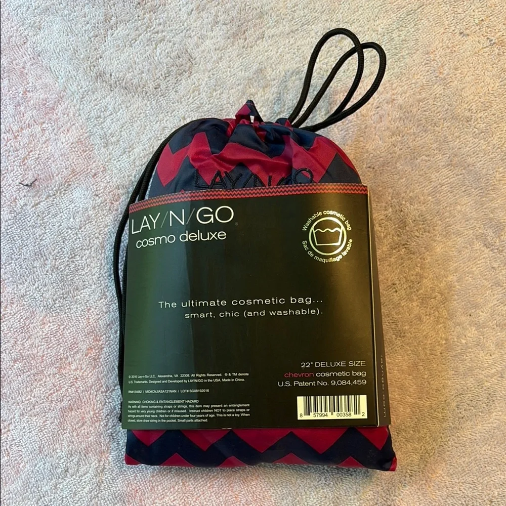 Cosmo Deluxe Cosmetic Bag - Pink and Blue‎